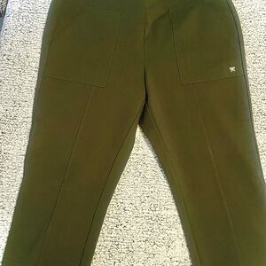 Rafaella Olive Ponte Slim Patch-Pocket Pants